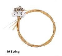 Lyre Strings Set, 15/16/19/21/24 String Brass and Nylon Replacement for Lyre Harp Smooth Edge Professional and Beginner Use(19 Brass Strings)