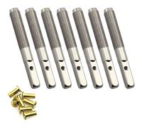 Lyre Tuning Wrench, Tuning Pins Fixed String Nail for Lyre Harp Strings Primitive Stringed Instruments Silver 7PCS for Daily Use