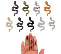 Lyreh 120pcs Mini Resin Snakes, 9 Colors Miniature Small Resin Animals Halloween Tiny Fake Snake Figurines Perfect Dollhouse Fairy Gardens Micro Landscape DIY Crafts Decoration Supplies