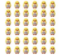 Lyreh 12pcs Mini PVC Ducks, Emotional Support Positive Duck with Positive Message Card Mini Decorations Birthday Inspirational Gift for Friend Families Colleague Staff Teacher