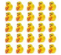 Lyreh 25pcs Back to School Resin Ducks, Mini Tiny School Theme Miniature Duck Small Resin Animal for DIY Dollhouse Garden Bonsai Micro Landscape(Pencil Style)
