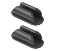 Lyreh 2pcs Black Car Lip Balm Holder, Silicone Chapstick Holder Cute Lipstick Stand Vehicle Lip Balm Stand Fun Aesthetic Car Chap Part Accessories Essentials for Women Interior