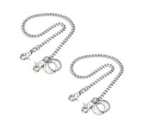 Lyreh 2pcs Punk Wallet Pant Chains for Men Women, Chunky Biker Trousers Chains with Lobster Clasps Hip Hop Jean Pocket Chain Rock Jewelry Gifts Accessories for Keys Belts Purses