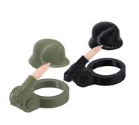Lyreh 2pcs Soldier Salute Beer Bottle Helmet, Beer Bottle Cap Reusable Funny Wine Stoppers for Wine Party BBQ Bar Decoration Drinking Accessory (2 Colors)
