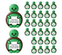 Lyreh 30pcs Mini Positive Turtle, Cute PVC Emotional Doll Positive Support Turtle Gift with Encouragement Words Inspiring Animal Statue for Office Home Desk Decoration