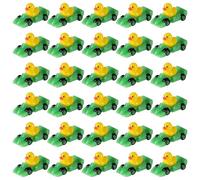 Lyreh 30pcs Racing Mini Resin Duck, Tiny Small Drag Racing Ducks Little Plastic Animal Dollhouse Miniature Accessories for Car Themed Party Decor DIY Micro Garden Landscape Bonsai(Green)
