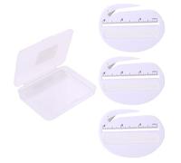Lyreh 3pcs Envelope Opener, Safety Letter Slitter with Scale & Magnifier Mail Opener Tool for Opening Packages Wrapping Paper Without Damage Office Home Use (White)