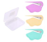 Lyreh 3pcs Envelope Opener Slitter, Colorful Letter Opener with Safety Blade & Keychain Hole Mail Opening Tool for Package Wrapping Bag Office Home & Postal Services