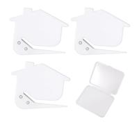 Lyreh 3pcs Letter Opener, House Shaped Envelope Slitter with Protective Blade Cover Multipurpose Mail Opener Tool for Office Workers Postal Services & Daily Home Use (White)