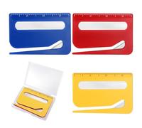 Lyreh 3pcs Magnetic Letter Openers, 3 Colors Envelope Opener Slitter Mail Cutter Tool with Scale and Magnifier with Transparent Storage Case for Women Package Home Office Supplies(Red, Yellow, Blue)