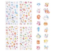 Lyreh 4 Sheet Mini 3D Puffy Stickers, Muti-Color Kawaii Puffy Stickers Decal for Phone Case Notebook Scrapbook Crafting and Gifting