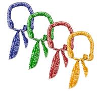 Lyreh 4pcs Cooling Neck Wraps, Women Men Ice Wrap Scarf Ice Bandana Cold Towels Cloth Practical Neck Cooler Accessories for Summer Hot Weather Outdoor Cycling Hiking Running Camping (4 Colors)