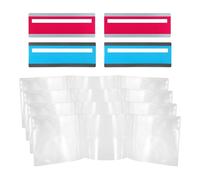 Lyreh 4pcs Mahjong Card Line Finders, Premium Bright Color Card Line Guides with 4 Rule Protective Cases Practical Mahjong Accessories for Players