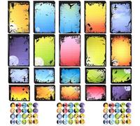 Lyreh 50 Pack Halloween Envelope Stationery Set, 10 Designs Colorful Blank Happy Halloween Note Greeting Cards with Envelopes and Stickers Spooky Greetings Party Supplies Trick or Treat