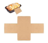 Lyreh 50pcs Loaf Pan Liners, 15.35x9.84in Bread Pan Liner Silicone-Oil Paper Bread Pad for Baking Toast Cake Biscuit Pastry Brown Loaf Mat for Microwave and Oven