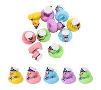 Lyreh 50pcs Mini Cruise Ducks, Resin Cute Miniature Cruise Ship Ducks Small Tiny Funny Sailing Toys Practical Ornament Accessories for Bath Party Micro Landscape Garden Living Room (5 Colors)