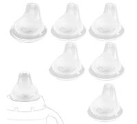 Lyreh 6pcs Baby Bottle Replacement Teats, Silicone Heart-Shaped Replacement Spout Compatible with NUK Learner/Activity Cups