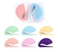Lyreh 6pcs Plastic Envelope Opener, Macarons Package Envelope Slitter Letter Mail Opener Tool with Concealed Blade Wrapping Paper Cutter for Home Office Postal (6 Colors)