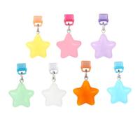 Lyreh 7pcs Dust Plug Charm for Kindle, Colorful Star Pattern Phone Charm Cute Ports Protector Pendants for E-Reader Book Type C Women Teachers Students Accessories