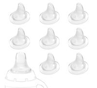 Lyreh 8pcs Baby Bottle Replacement Nipples Compatible with NUK Learner/Activity Cups, BPA-Free Silicone Leak-Proof Dishwasher-Safe Soft Replacement Spouts