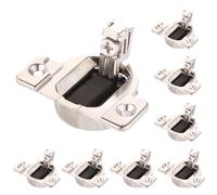 Lyreh 8pcs Cabinet Hinges for Blum, Silver Stainless Steel 1/2 Overlay Soft Close 110 Degree Screw-in Compact 33 Cabinet Door Hinges Replacement(Without Screws and Mounting Plate)