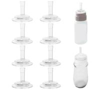 Lyreh 8pcs Nipples for NUK Sippy Straw Cup, Silicone Reusable Baby Bottle Replacements Soft Nipples Practical No Leakage Drinking Tools Suitable for NUK Sippy Cup