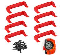 Lyreh 8pcs Red Car Wall Mount, Vertical Toy Car Display Wall Mount Bracket Stand with Screws Bracket Shelf for Brick Model Collection Enthusiasts Compatible with Speed Champion