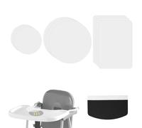 Lyreh 9pcs Transparent Suction Stickers for Stokke Tripp Trapp Tray, Round & Rectangle Strong Suction Fixer Adhesive Tray Sticker for High Chairs Baby Plates Bowls & Toys Stability