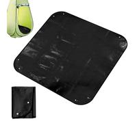 Lyreh Camp Shower Tent Floor Mat, 39.4x39.4in Changing Tent Bottom Pad Portable Pop-Up Changing Tents Base Outdoor Privacy Tents Damp Mat for Prevent Dirtying (Black)