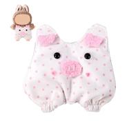 Lyreh Doll Clothes, Cute Soft Cloth Outfit Clothes Decoration Accessories Suitable for 6.69 Inch Plush Doll 1-2 Generations (Pink Pig)