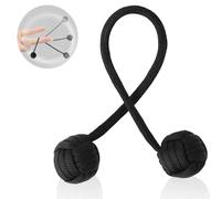 Lyreh Fidget Beads Skill Toys, Portable Worry Beads Fidget with Steel Ball & Nylon Rope for Men Women Teens Hand Exercise (Black)