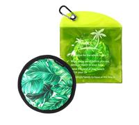 Lyreh Sand Remover Bag, Beach Eraser Sand Wipe Off Bag Pouch with D-Shaped Carabiner Glove Clip Beach Cleaner Accessory Vacation Seaside Vacation Free of Talc and Fragrance(Palm Leaf Style)