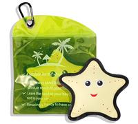 Lyreh Sand Remover for Beach, 6.1 Inch Beach Sand Eraser Cute Pentagram Essentials Vacation Camping Gift for Kids Adults Hawaii Honeymoon Trip