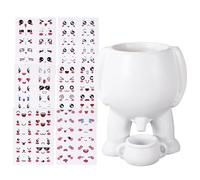 Lyreh Whimsical Peeing Figurine Resin Planters, Humorous Body Shaped Plant Pots Penis Planter Pot for Succulents & Small Plants with 6 Sheets Expression Stickers for Indoor Outdoor Home Garden Decor