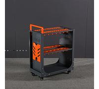 LYREIGN CNC Tool Storage Cart/CNC Tool Holder Cart, MTTA4, Orange, 2 Shelves, 4 Wheels, Swivel & Directional, Indoor Use