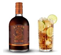 Lyre's Non Alcoholic Dark Cane Spirit, Award Winning Low Calorie Alcohol Free Dark Rum Alternative, Vegan Friendly Zero Proof Spirit for Mojitos, Daiquiris and Cocktails (700ml)