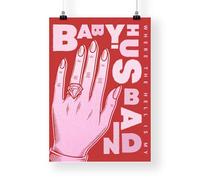 Lyric Inspired Print - Where The Hell Is My Husband 05: Music Poster | Typography Song Quote Wall Art | Red & Pink Graphic Hand Illustration | Gift for Music Lover