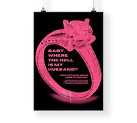 Lyric Wall Art Print - Where The Hell Is My Husband 04: Music Quote Poster | Typography Print | Neon Pink Diamond Ring Graphic | Gift for Music Lover