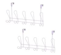 Lyrical Set of 2 Over Door Bathroom Robe Hooks Showerdrape Lilac One Size