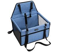 Lyricalife Pet Car Seat, Sturdy Reinforced Structure, Shortened Leash with Metal Snap Hook, Loops for Seat Belt, Waterproof Thick Soft Fleece Pad, Ideal Booster Seat for Small and Medium Cats and Dogs