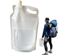Lyricalist 1/2 Folding Drinking Water Container - 2 L Portable Storage Bag Pouch | Drinking Car Water Carrier Container, Outdoor Folding Water Bag, Water Storage bag for Camping Hiking and Picnics
