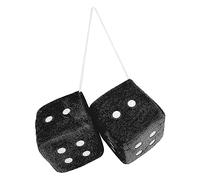 Lyricalist Car Dice, Car Retro Dice, Rear View Plush Dice, Small Decorative Charm, Car Hanging Furry Dice Pair, Pair Of Hanging Couple Car Pendant, Soft Fuzzy Ornament For Car's Interior Decor