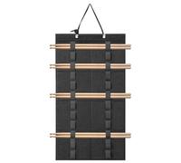 Lyricalist Felt Drum Sticks Holder | Portable, Foldable Drumstick Display, 24 Loops, Wall-Mount, Black, 24.41x13.78 inches, Music Instruments, Home, Studio, Live Show