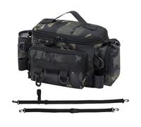 Lyricalist Freshwater Fishing Bag,Saltwater Resistant Fishing Tackle Storage Bags | Water Resistant Multi-Pocket Tackle Storage Organizer with Padded Shoulder Strap for Fishing Gear, Bait, Bait Box