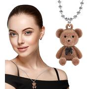Lyricalist Necklace - Lucky Bear Pendant Necklace, Elegant Pendant Necklace | Jewelry Christmas For Women Teens Christmas