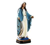Lyricalist Our Lady of Grace Statue - 8.8" Blessed Mary Mother Figure | Polyresin Religious Sculpture, Catholic Indoor Outdoor Decor for Garden Patio