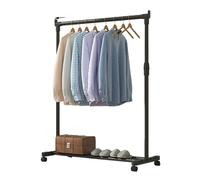 Lyricalist Rolling Clothing Rack - Movable Clothes Drying Rack, Heavy-Duty Metal Garment Rack Wheels | Super Clothes Drying Rack, carbon steel Clothes Hanging Rail For Clothing Store, Bedroom