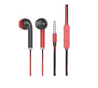 Lyricalist WVP5UV5F80VCVJURIA Wired In Earbuds - Modern School & Office Earphones with Microphone, Cute 3.5mm Plug in Headphones | Excellent Sound Quality, Comfortable In-Ear Design, Red
