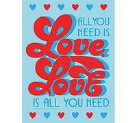 Lyrics by Lennon & McCartney (All You Need Is Love - Retro 60 x 80cm Canvas