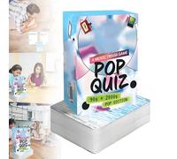 Lyrics Pop Quiz Pop Quiz 90s & 2000s Edition Music Trivia Game, Fun Nostalgic Guess, Fun Throwback Pop Culture Party Game, 150 Cards Memory Correct Game for Friends, Family (Light blue)